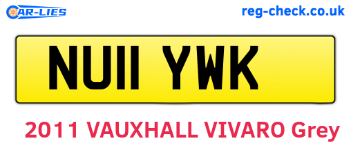 NU11YWK are the vehicle registration plates.