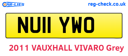 NU11YWO are the vehicle registration plates.