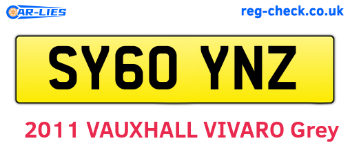 SY60YNZ are the vehicle registration plates.