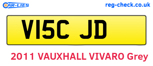 V15CJD are the vehicle registration plates.