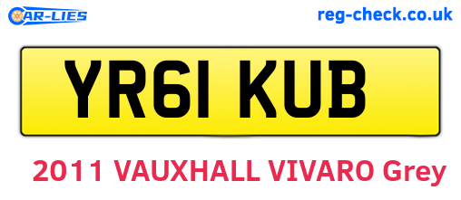 YR61KUB are the vehicle registration plates.