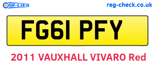 FG61PFY are the vehicle registration plates.
