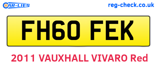 FH60FEK are the vehicle registration plates.