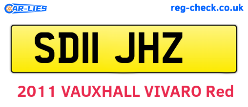 SD11JHZ are the vehicle registration plates.