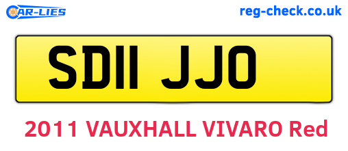 SD11JJO are the vehicle registration plates.