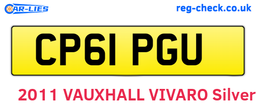 CP61PGU are the vehicle registration plates.