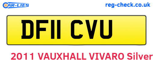 DF11CVU are the vehicle registration plates.