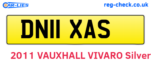 DN11XAS are the vehicle registration plates.