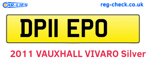 DP11EPO are the vehicle registration plates.