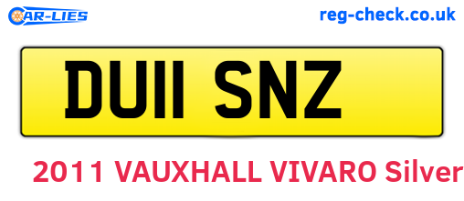 DU11SNZ are the vehicle registration plates.