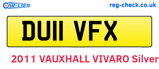 DU11VFX are the vehicle registration plates.
