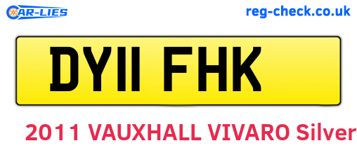 DY11FHK are the vehicle registration plates.