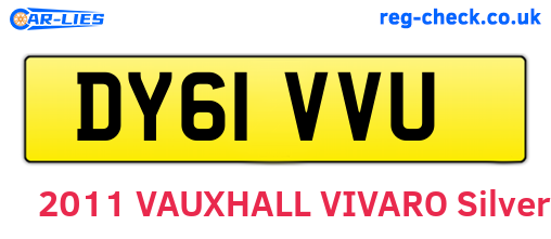 DY61VVU are the vehicle registration plates.
