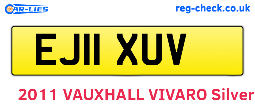EJ11XUV are the vehicle registration plates.