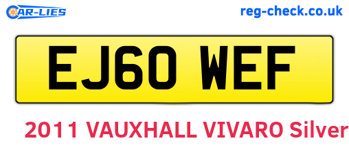 EJ60WEF are the vehicle registration plates.