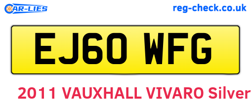 EJ60WFG are the vehicle registration plates.