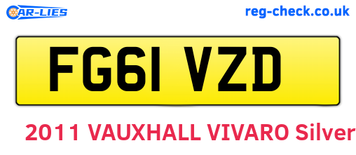 FG61VZD are the vehicle registration plates.