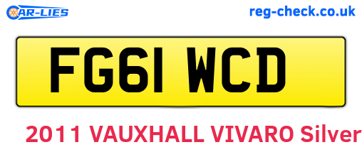 FG61WCD are the vehicle registration plates.
