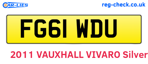 FG61WDU are the vehicle registration plates.