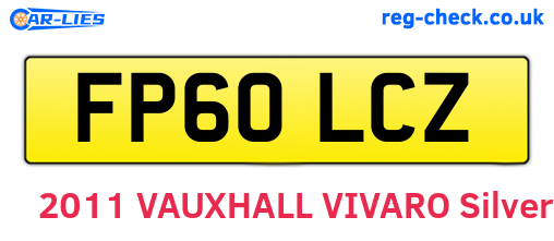 FP60LCZ are the vehicle registration plates.