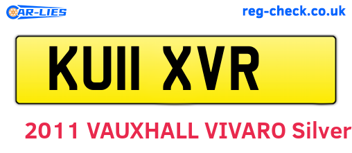 KU11XVR are the vehicle registration plates.