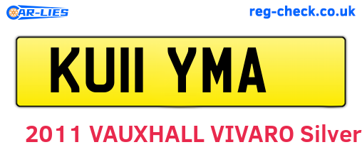 KU11YMA are the vehicle registration plates.