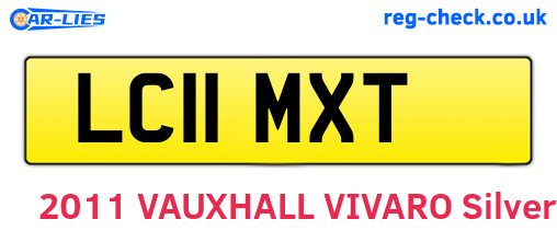 LC11MXT are the vehicle registration plates.