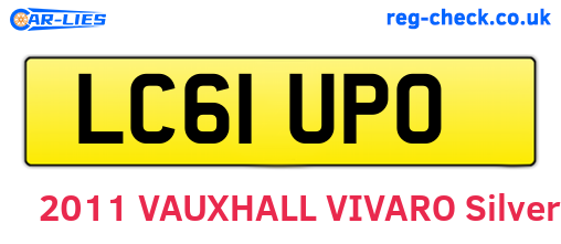 LC61UPO are the vehicle registration plates.