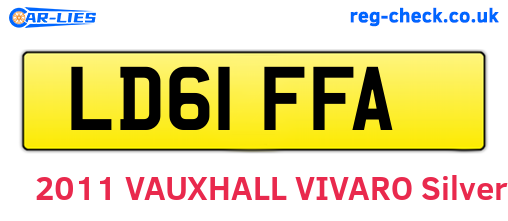 LD61FFA are the vehicle registration plates.