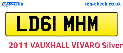 LD61MHM are the vehicle registration plates.
