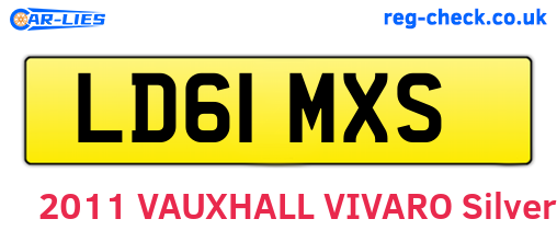 LD61MXS are the vehicle registration plates.