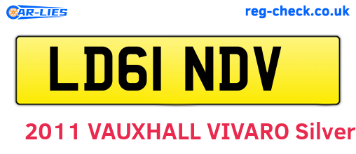 LD61NDV are the vehicle registration plates.