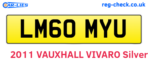 LM60MYU are the vehicle registration plates.