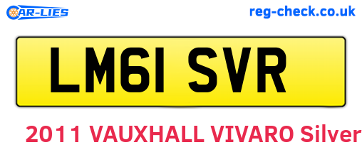 LM61SVR are the vehicle registration plates.