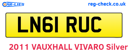 LN61RUC are the vehicle registration plates.