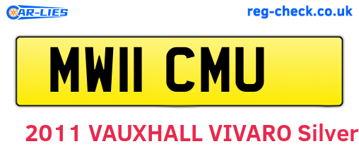 MW11CMU are the vehicle registration plates.