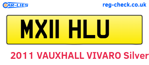 MX11HLU are the vehicle registration plates.