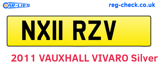 NX11RZV are the vehicle registration plates.