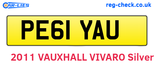 PE61YAU are the vehicle registration plates.
