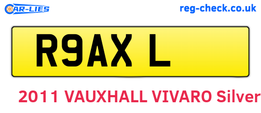 R9AXL are the vehicle registration plates.