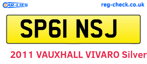 SP61NSJ are the vehicle registration plates.