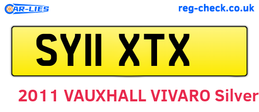 SY11XTX are the vehicle registration plates.