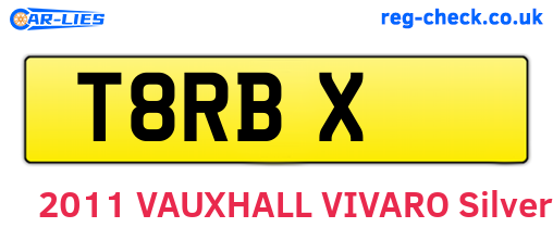 T8RBX are the vehicle registration plates.