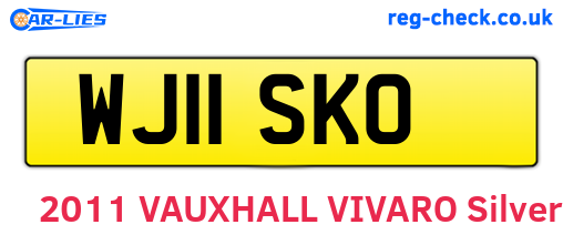WJ11SKO are the vehicle registration plates.