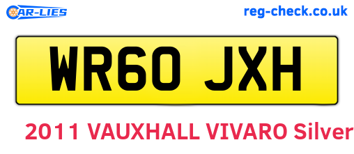 WR60JXH are the vehicle registration plates.