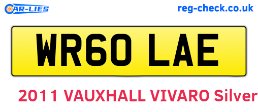 WR60LAE are the vehicle registration plates.
