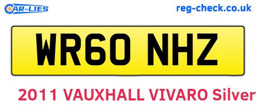 WR60NHZ are the vehicle registration plates.