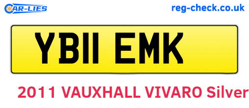 YB11EMK are the vehicle registration plates.