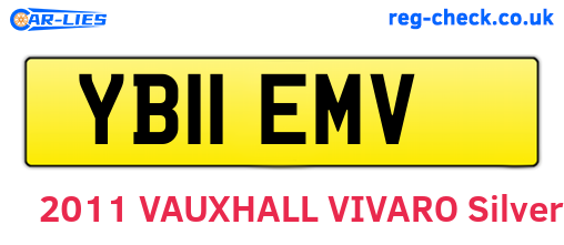 YB11EMV are the vehicle registration plates.