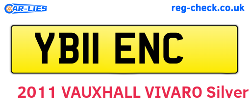 YB11ENC are the vehicle registration plates.